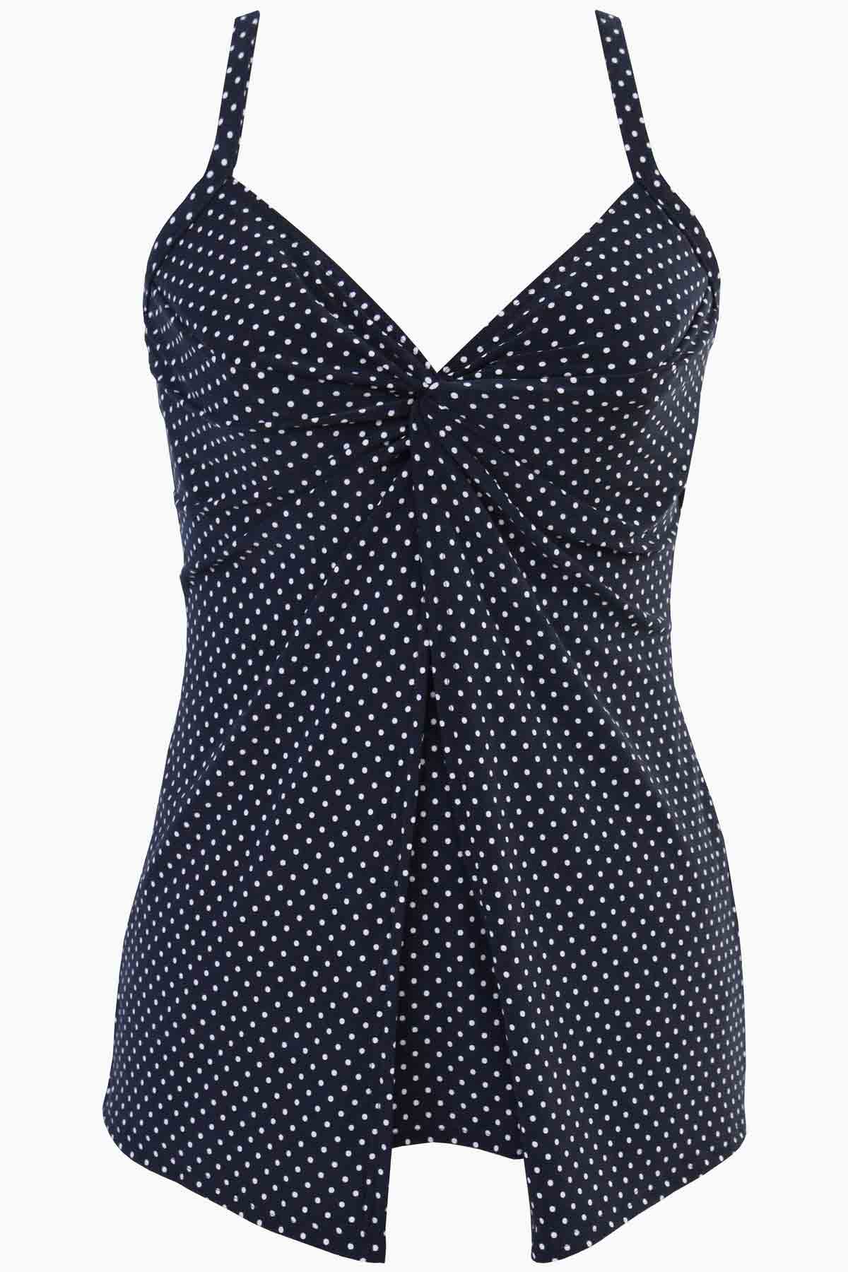 Love Knot Tankini Top in Pin Point