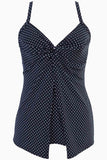Love Knot Tankini Top in Pin Point
