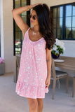 Linda Pink Floral Dress