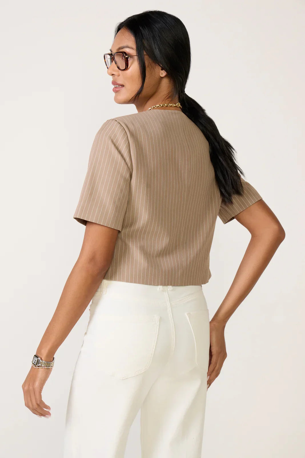 Mel Pinstripe Blazer