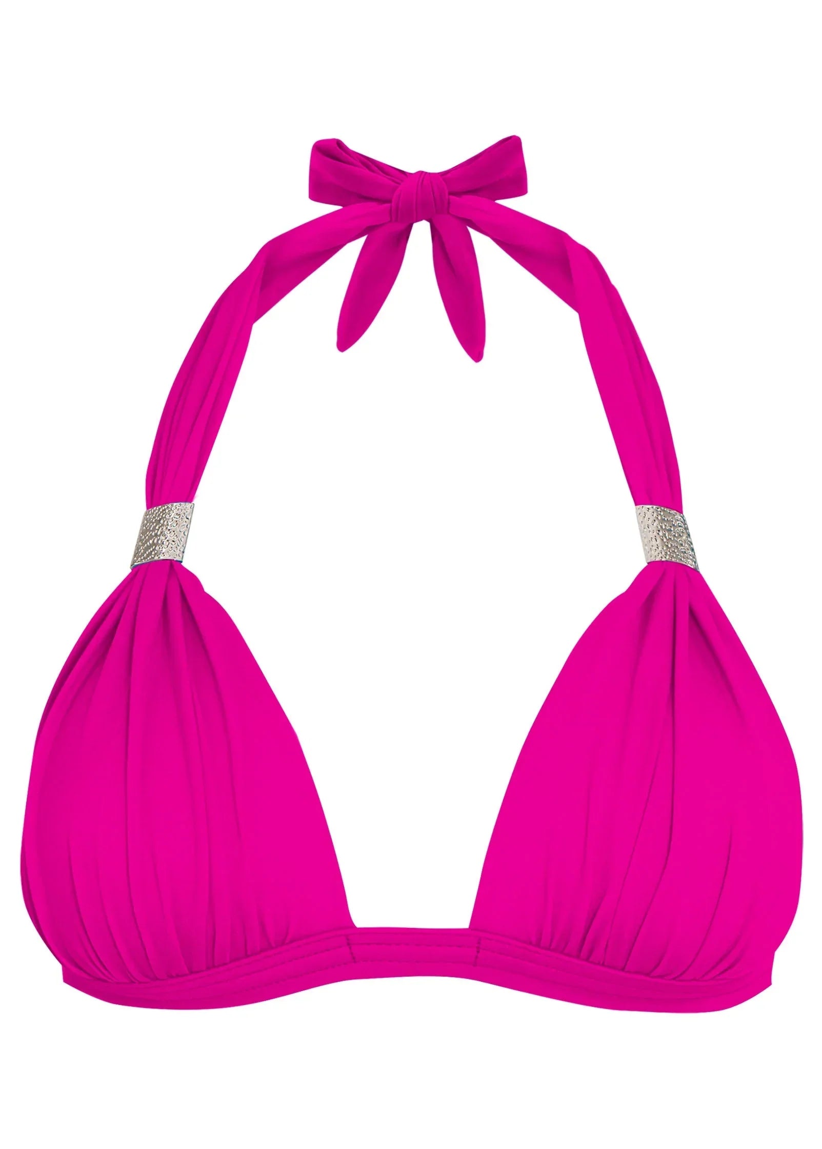 Goddess Push Up Halter Top Electric Pink