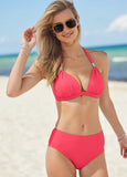Goddess Push Up Halter Top Sunset Pink