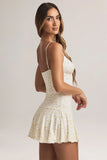 Modal Ruched A Line Mini Dress in Floral Print