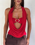 MAKENA TWO PIECE TOP RED