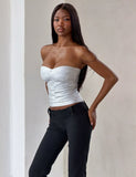 NIYA METALLIC BANDAGE TOP LIQUID SILVER