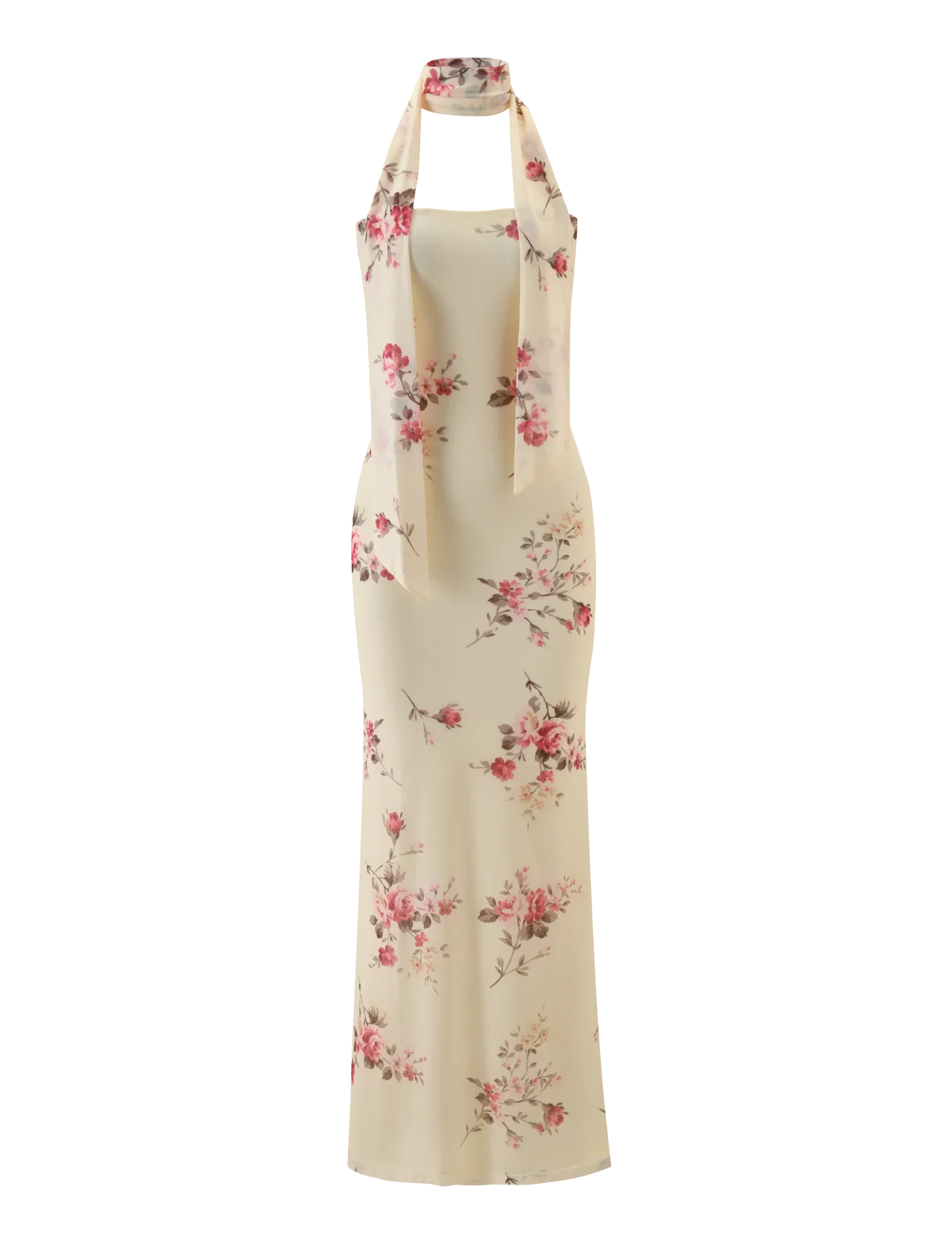 DANIELA SCARF DRESS YELLOW FLORAL