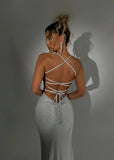 Just Tonight Lurex Maxi Dress Silver
