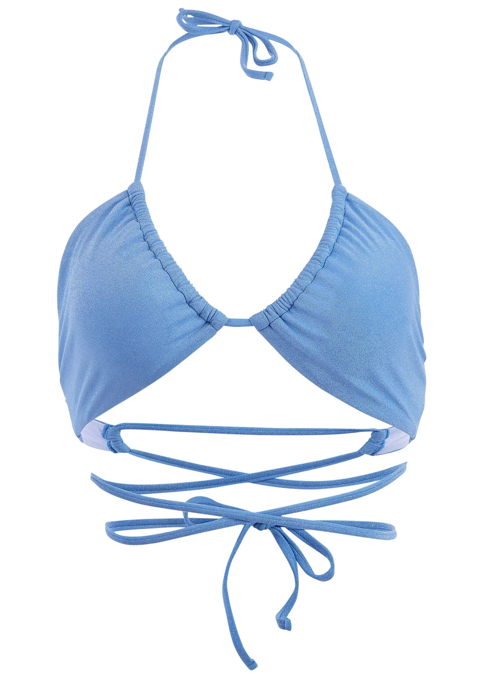 Ibiza Triangle Bikini Top Periwinkle Shine