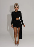 Capture It Wrap Mini Dress Black
