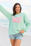 Beach Vibes Mint Graphic Sweatshirt