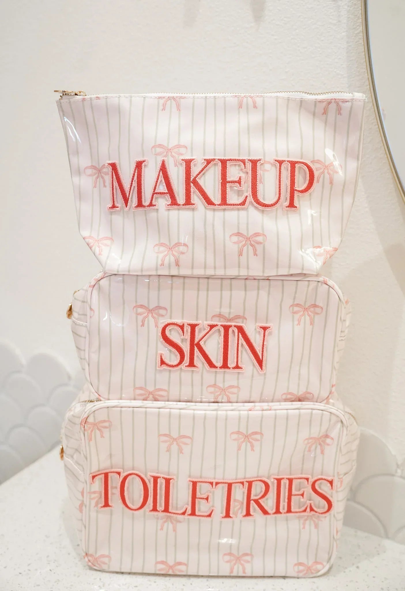 KenzKustomz Pink Ribbons Clear Coat Large Bag Skin