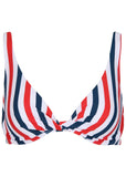Antigua Twist Bikini Top Americana Stripe Large