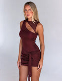 AZELMA DRESS BROWN