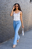 My Favorite Light Wash Flare Jeans