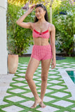 Sweet Escape Red Gingham Underwire Bikini Top