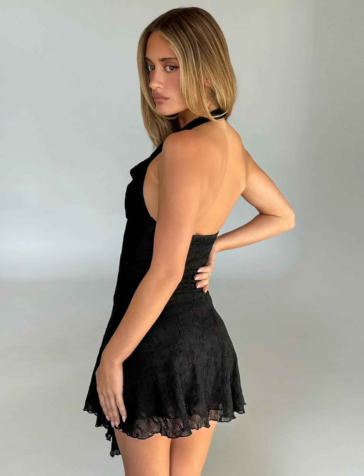 FIORELLA DRESS BLACK LACE