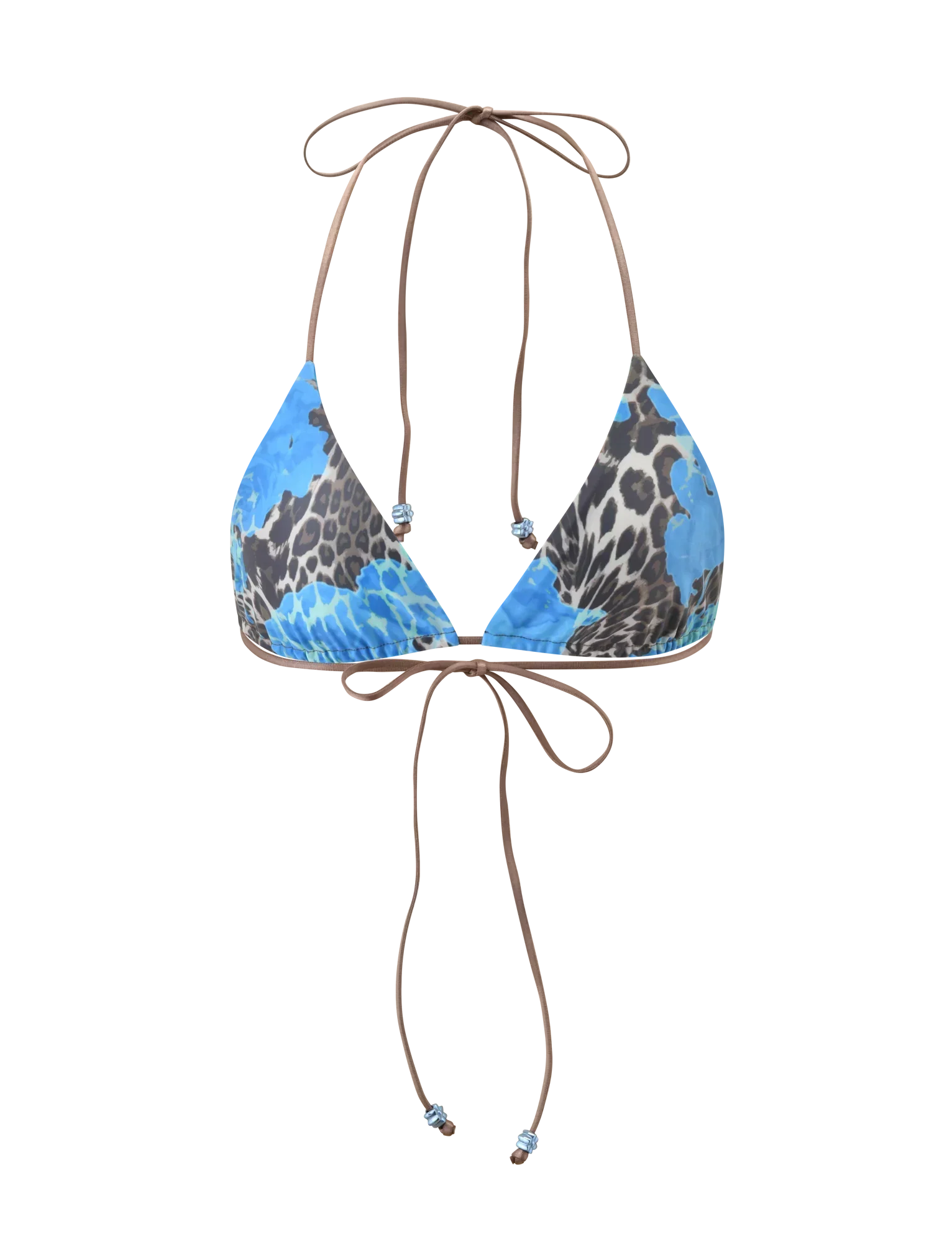 AVE BIKINI TOP BLUE LEOPARD