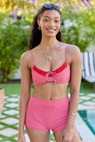 Sweet Escape Red Gingham Underwire Bikini Top