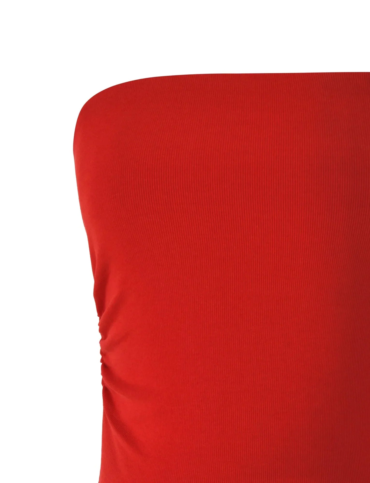 HARRIETT RIB TUBE TOP RED