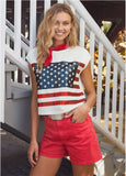 Naomi Denim Shorts Scarlet