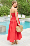Kassie Red Strapless Maxi Dress SALE