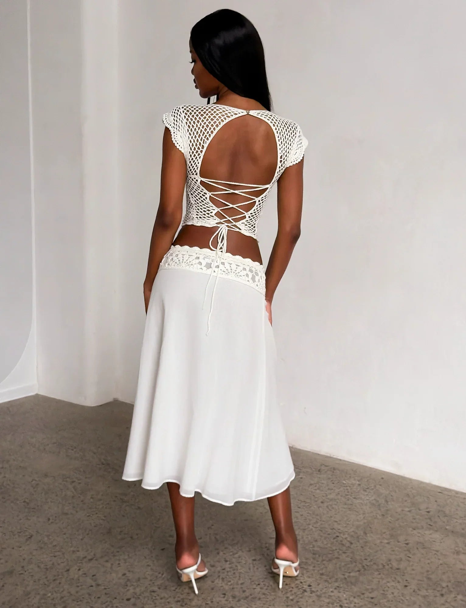 SASHA MIDI SKIRT IVORY