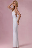 Jersey Draped Gown in Coconut