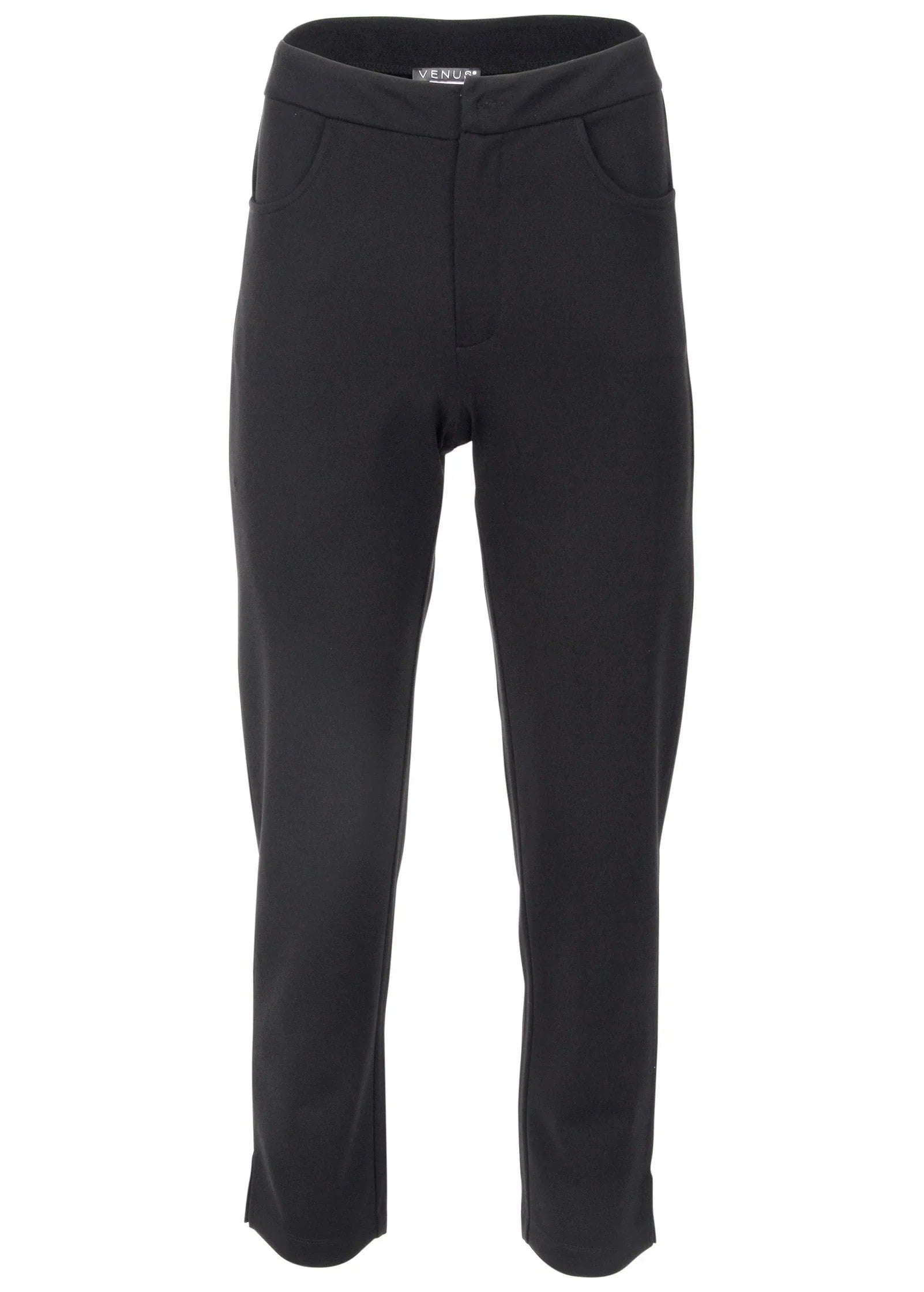 Smoothing Ponte Straight Leg Pants Jet Black
