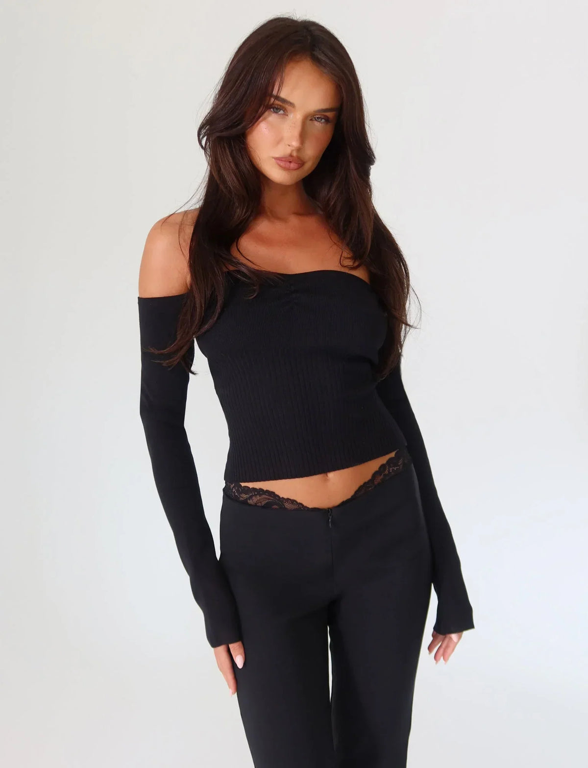 LILYANNA LONG SLEEVE TOP BLACK