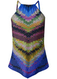 Hanky Hem High Neck Tankini Top Island Life