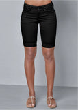 Long Jean Shorts Black