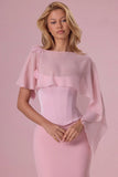 Chiffon Cape in Blush Pink