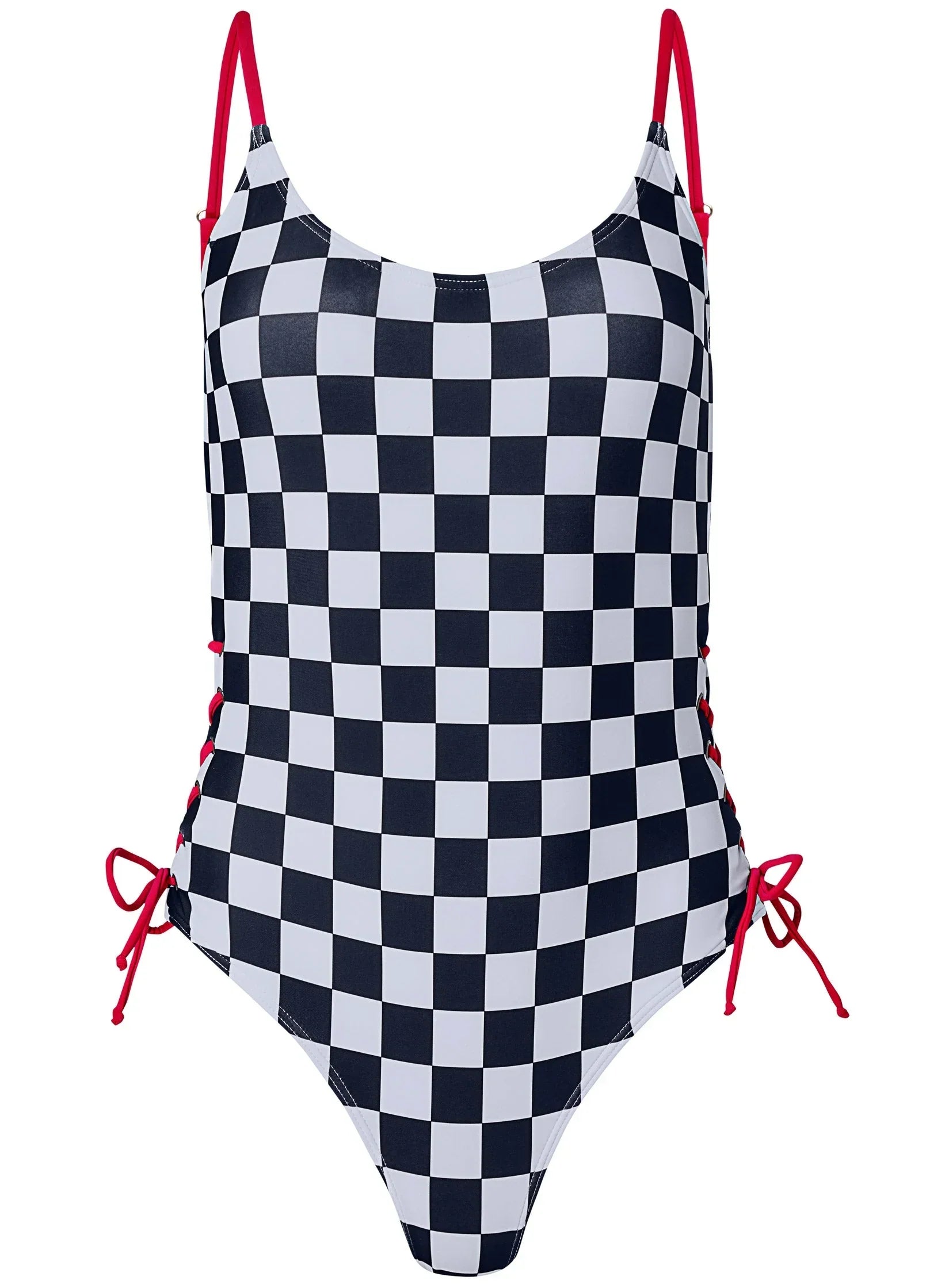 Side Grommet Tie One Piece Checkmate