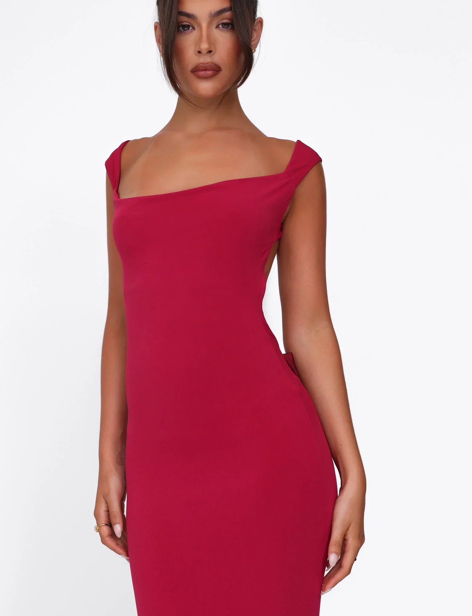 ZITA DRESS RED SALSA DEEP RED
