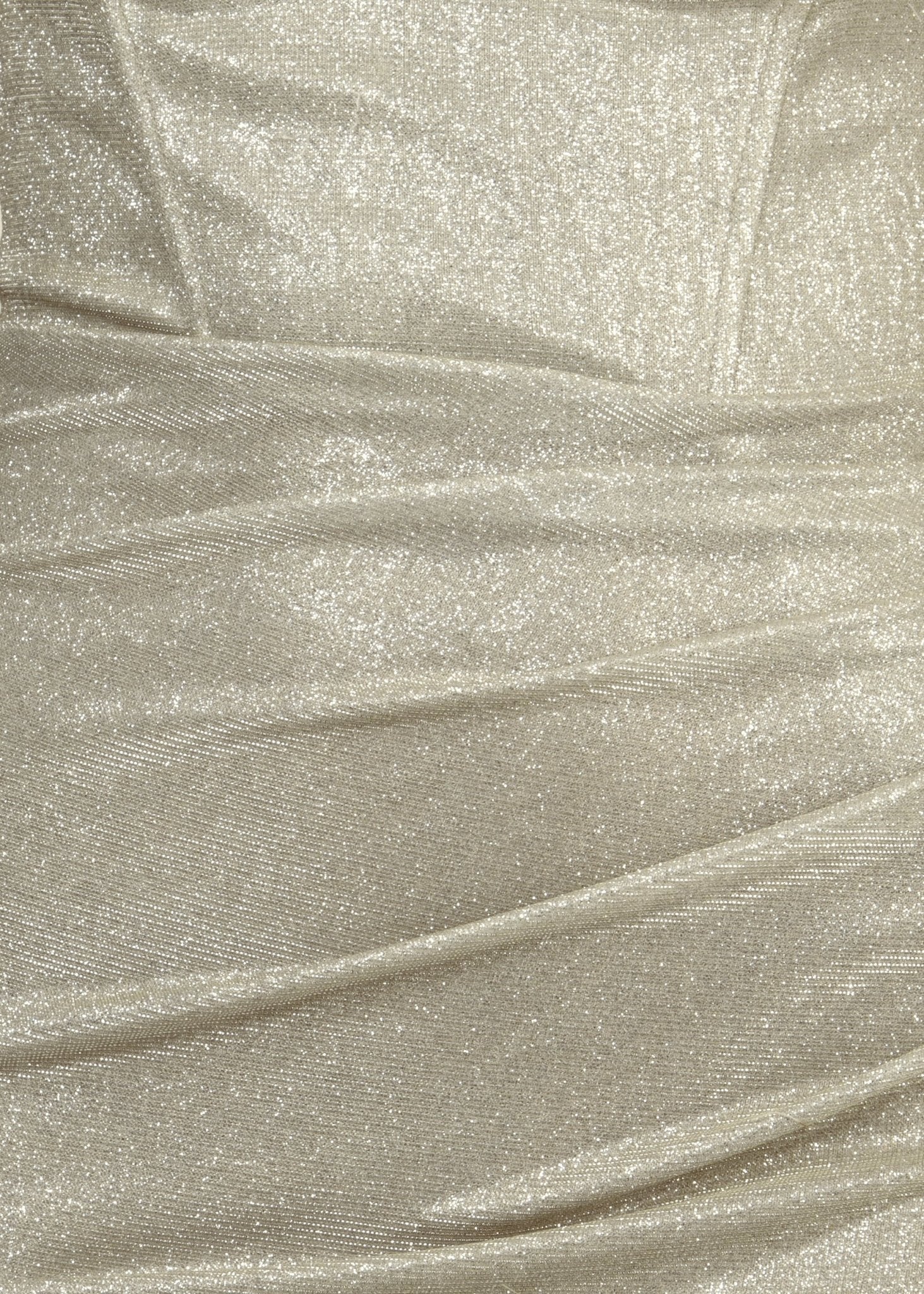 Elegant Desire Glitter Split Gown Champagne Glitter