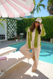 KenzKustomz Green Stripe Trucker Hat Palms Poolside