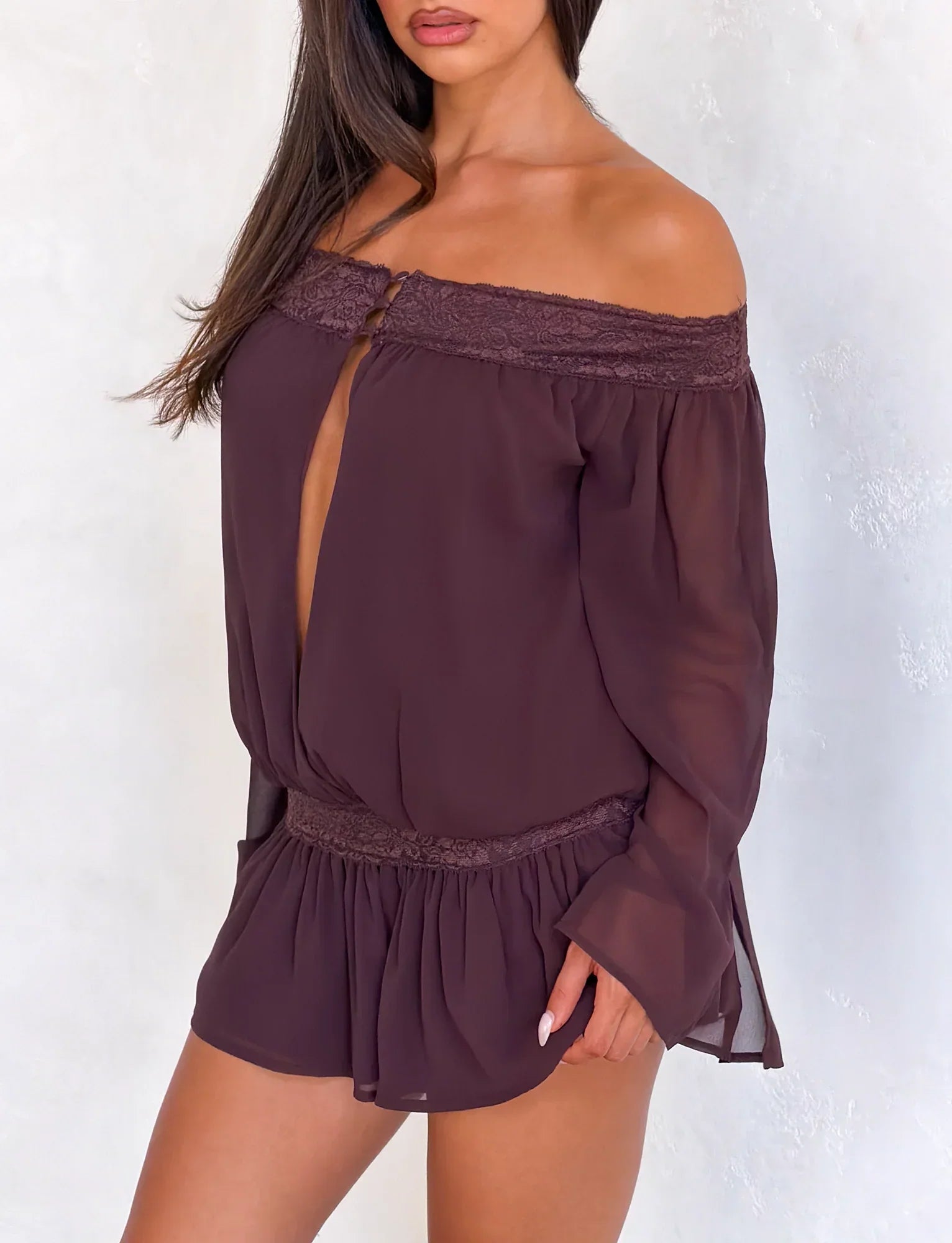 TESSIE PLAYSUIT BROWN