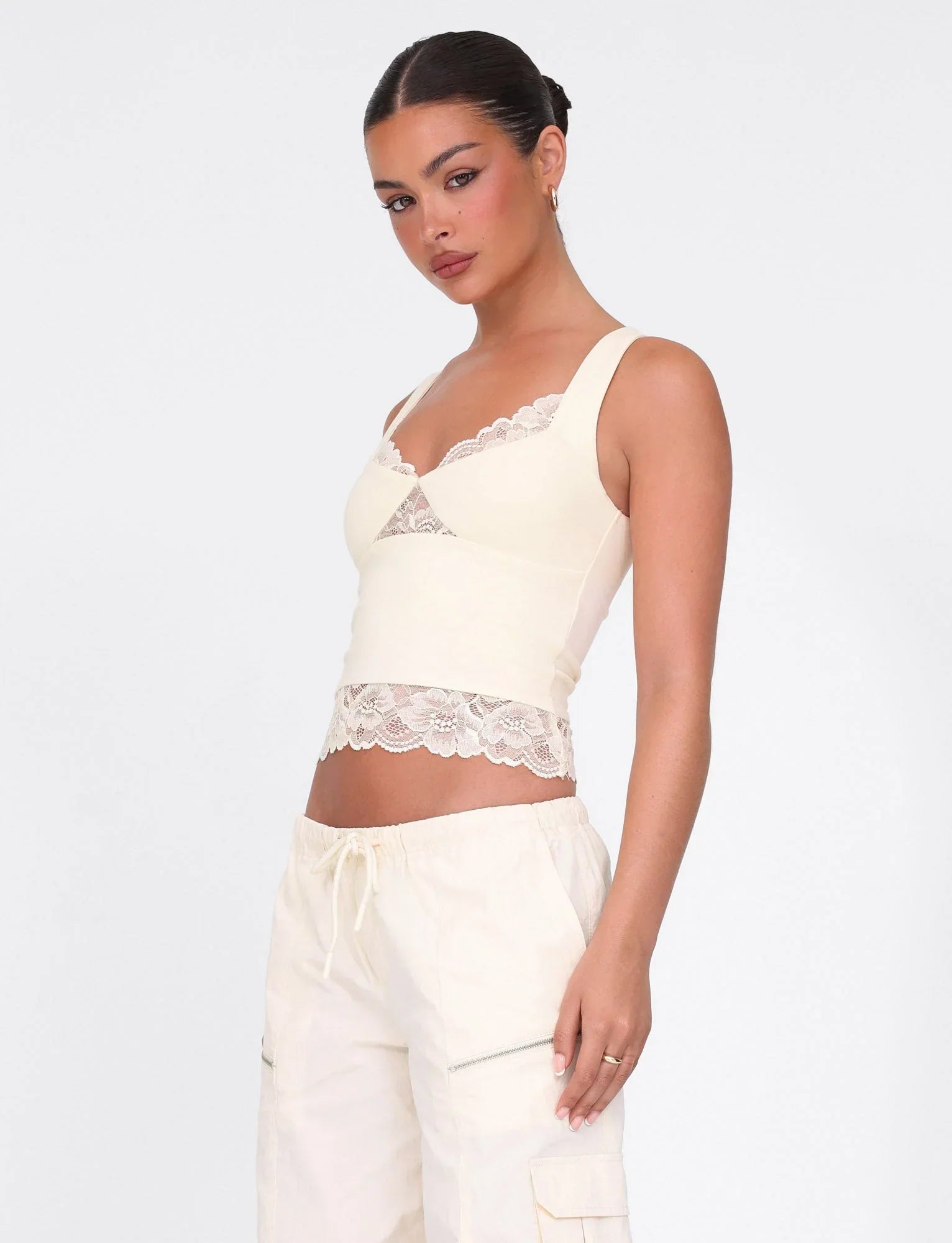 DIONE LACE TOP YELLOW BUTTER SOFT BUTTER