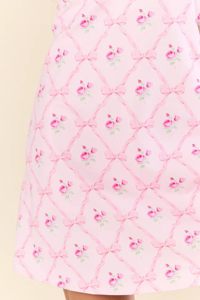 Active Vibe Pink Roses and Bows Active Dress SALE