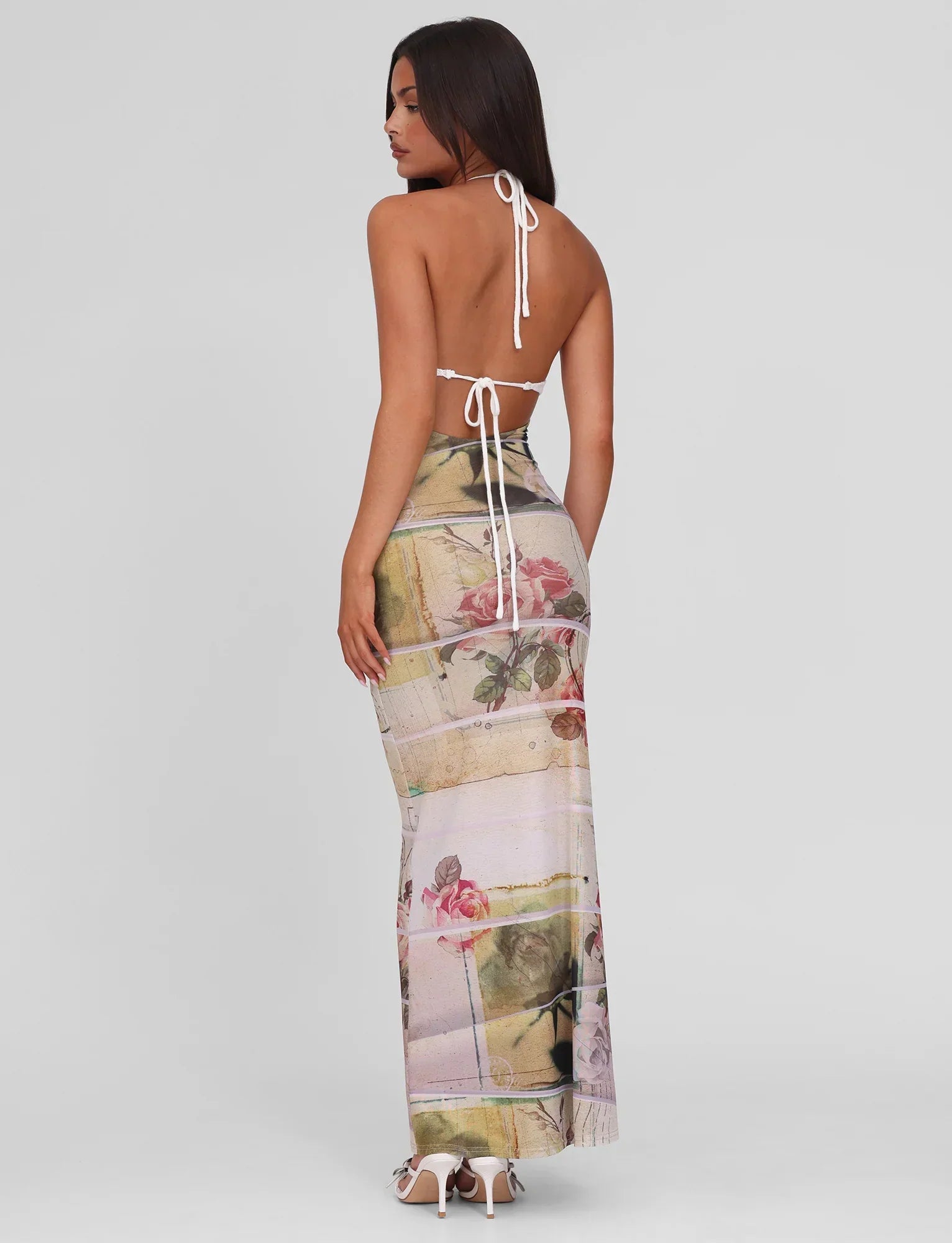 TILLEY MAXI DRESS ROSE POSTCARD