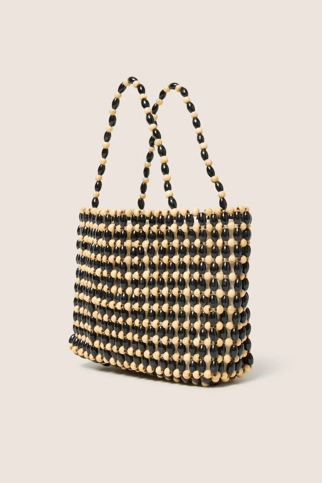Maya Wood Beaded Handbag