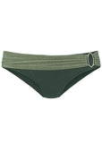 Ring Low Rise Bikini Bottom Olive Green Multi