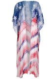 Long Kimono Cover Up Boardwalk Flag Cover Up
