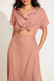 Playa Cut Out Dress Desert EcoLinen