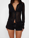 AHLING LONG SLEEVE TOP BLACK
