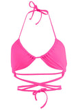Strappy Ibiza Triangle Top Hot Pink