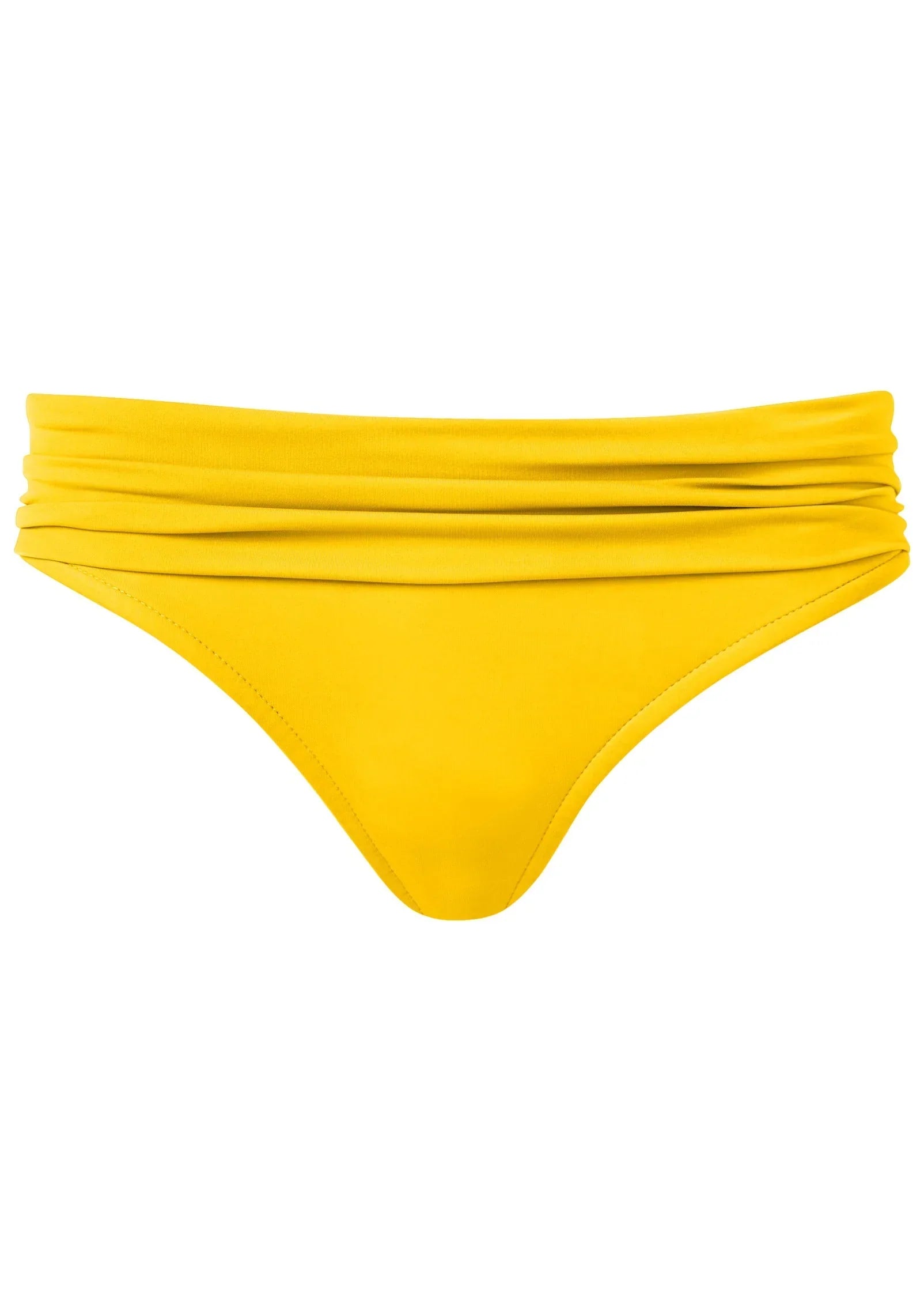 Ruched Waist Bikini Bottom Limoncello