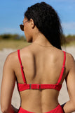 Coastal Crush Red Twist Underwire Bikini Top
