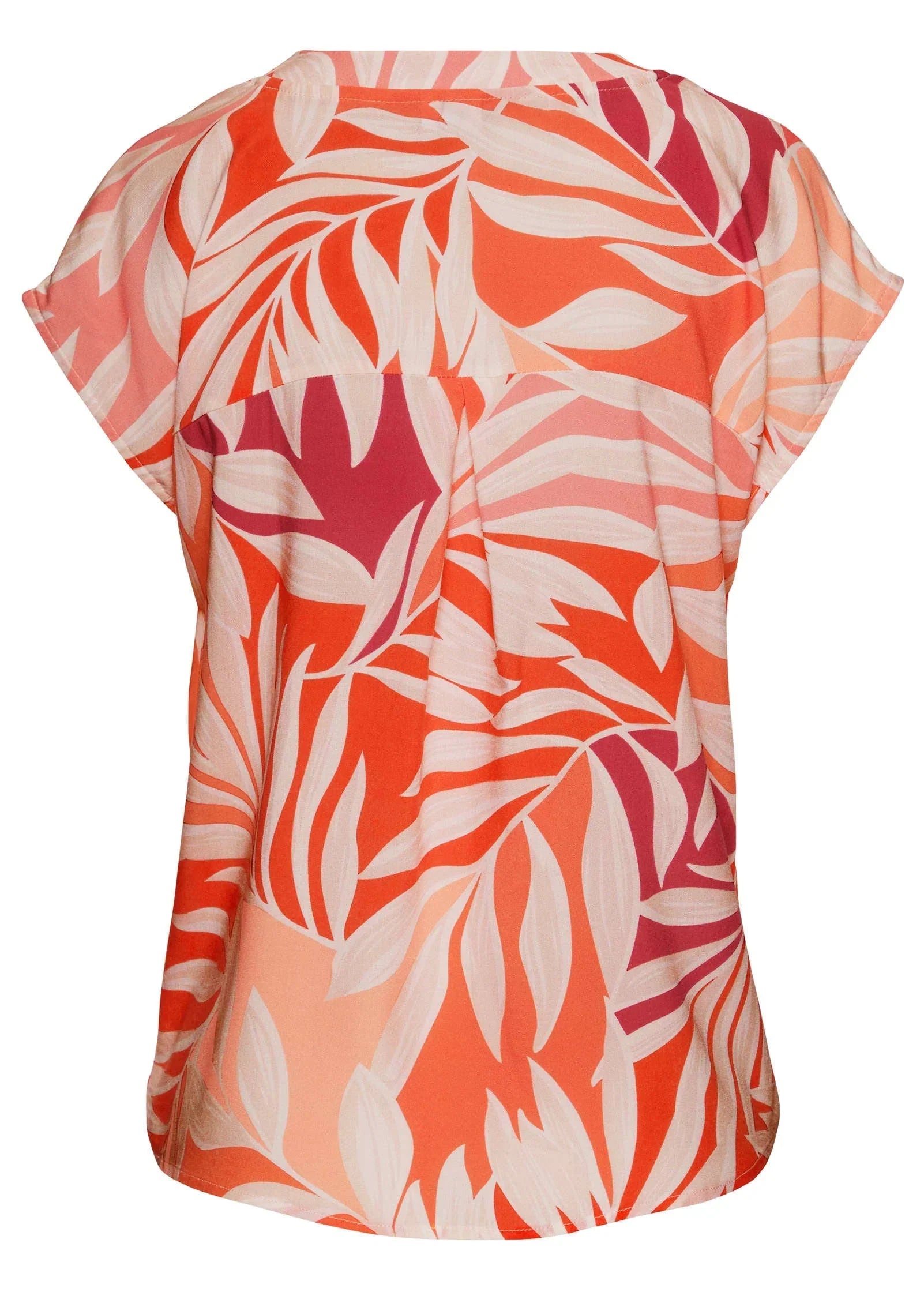 Printed Short Sleeve Top Red Multi