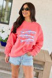 Italia Sardines Light Red Graphic Sweatshirt